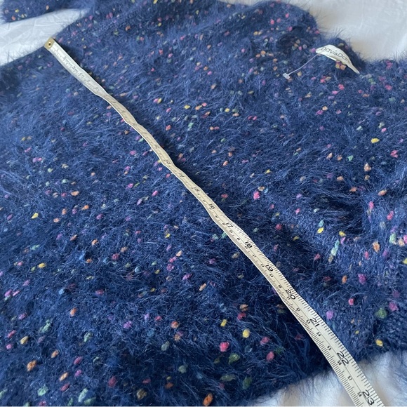 A\ Confetti Rainbow fuzzy fur sweater - Picture 6 of 7